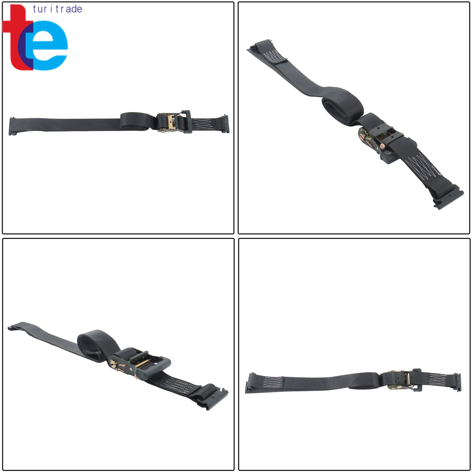 Etrack Cargo Strap System 8PCS E Track System Wheel Chock 4PCS 10' Ratchet Strap