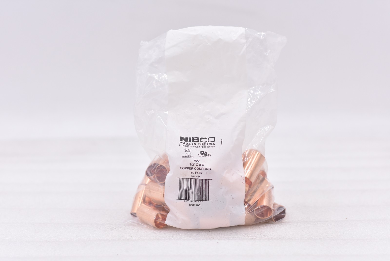 NIBCO 1/2" C x C Copper Coupling 50pcs