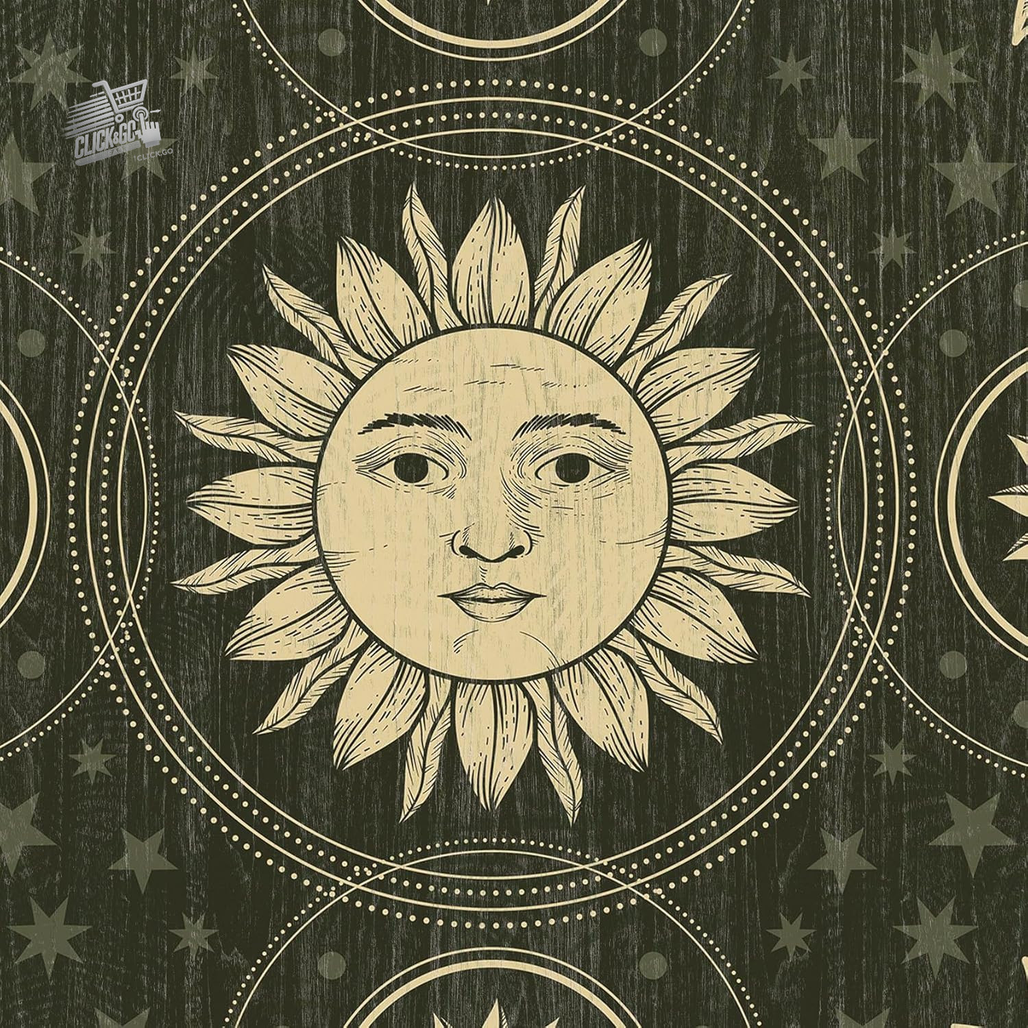 Self-adhesive wallpaper with golden sunflowers, 44x600CM, decorative film