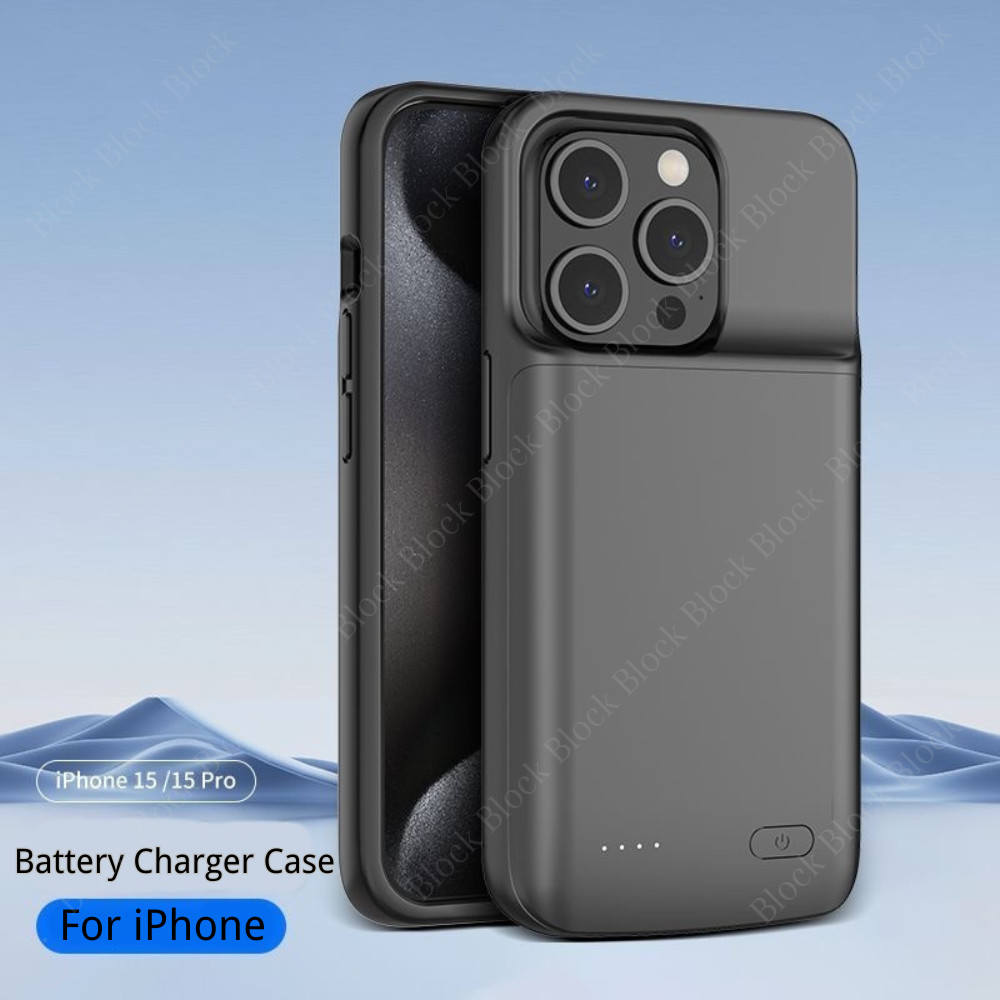 Power Bank Charging Cover Battery Charger Case For iPhone 16 15 14 13 12 11 17 8