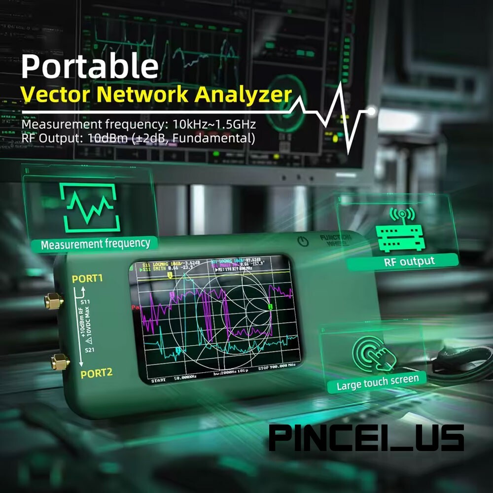 BSIDE P5 10KHz-1.5GHz Vector Network Analyzer VNA Spectrum Analyzer Screen