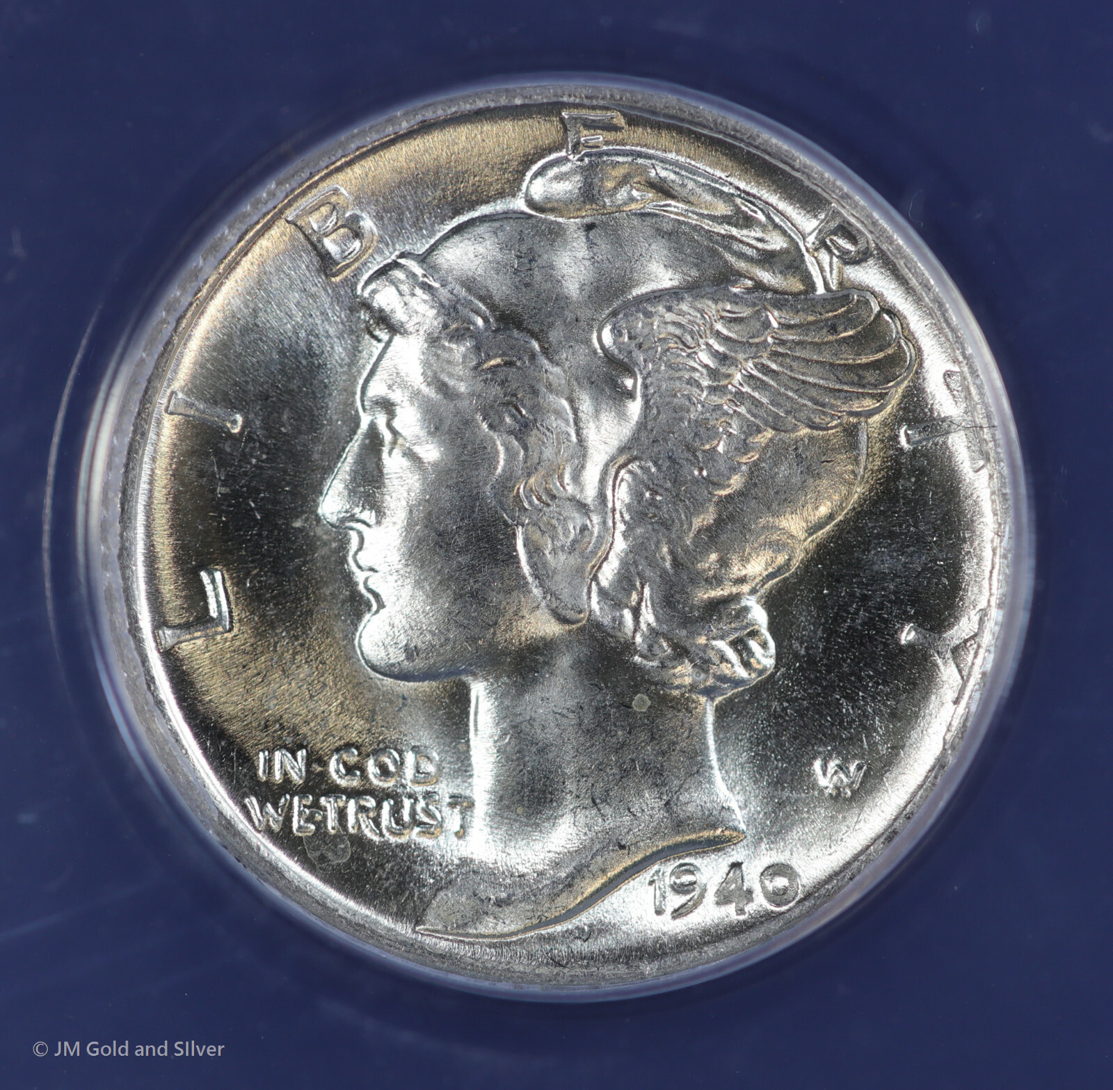 1940 10c Silver Mercury Dime ANACS MS 64 FSB | UncirculatedB BU Full Split Bands