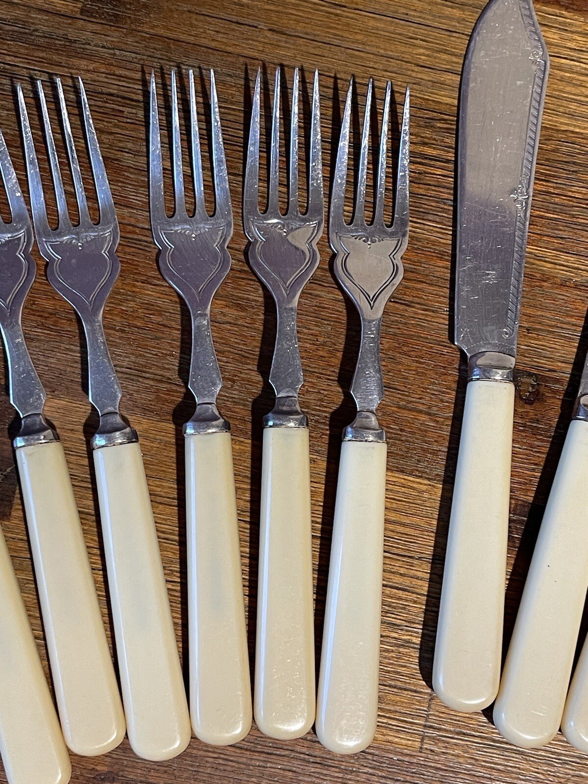 James Ryals Sheffield Fish Cutlery 6 Settings Fork Knife Stainless