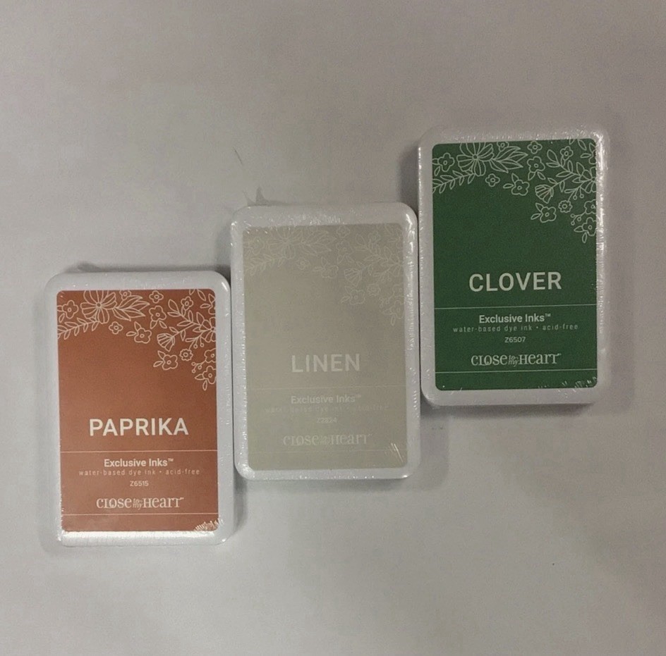 CTMH Magnetic Ink Pad Bundle  PAPRIKA, LINEN & CLOVER Water Based Ink Stamp Pad