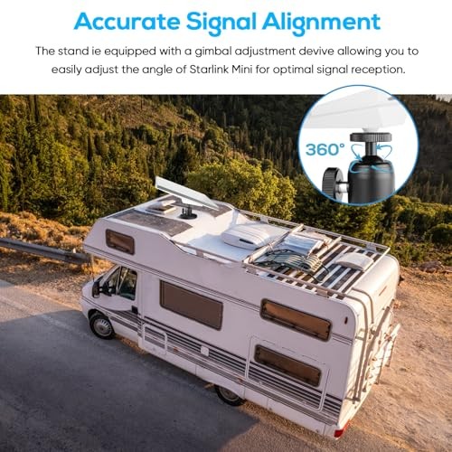 Starlink Mini 1/4 Nut Base - Adjustable Angle Magnetic Starlink Mini Mount