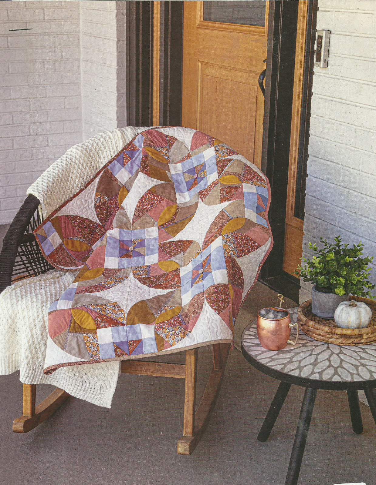 E0847  CURVED & CRAZY  QUILT PATTERN/INSTRUCTIONS