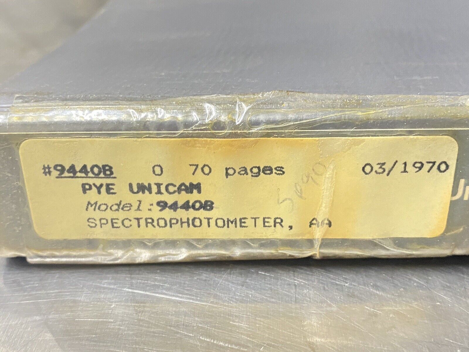Pye Unicam 94408 AA SP90 Spectrophotometer - Users Guide / Instruction
