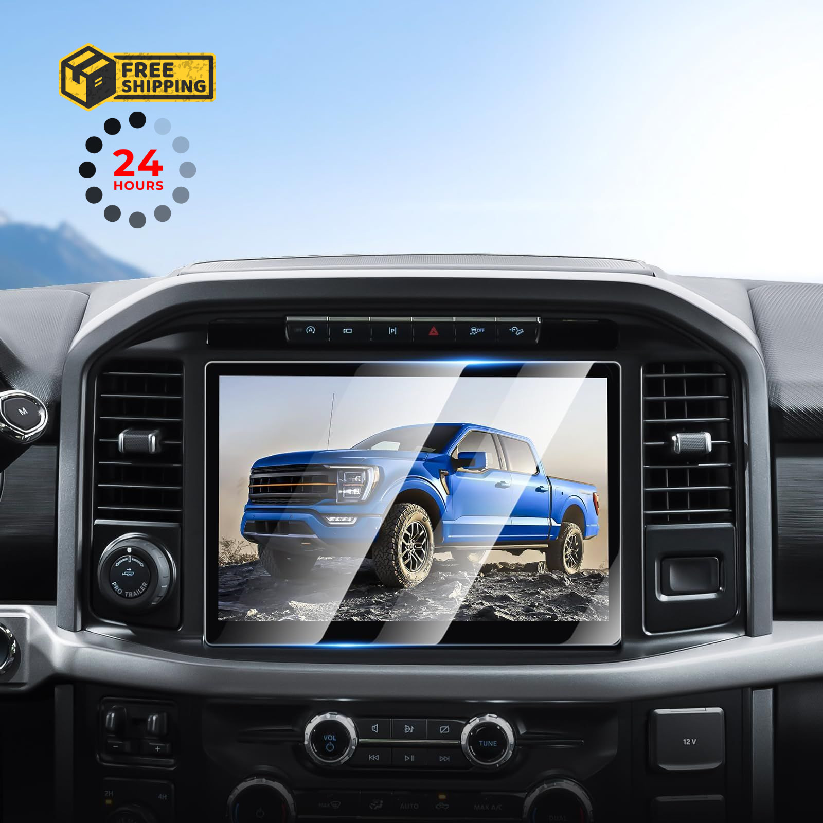 Canvcle Screen Protector for Ford 2021-Present F-150/F150 Lightning 12 Inch