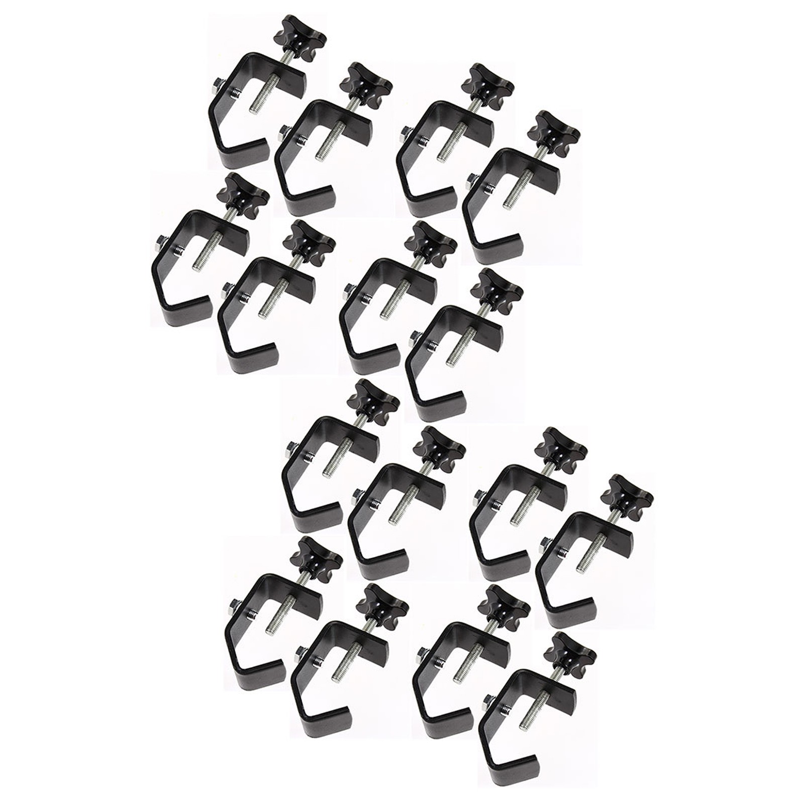 (16) DJ Pro Lighting Fixture 2" Truss or Pipe Mounting Steel C Clamp Package New