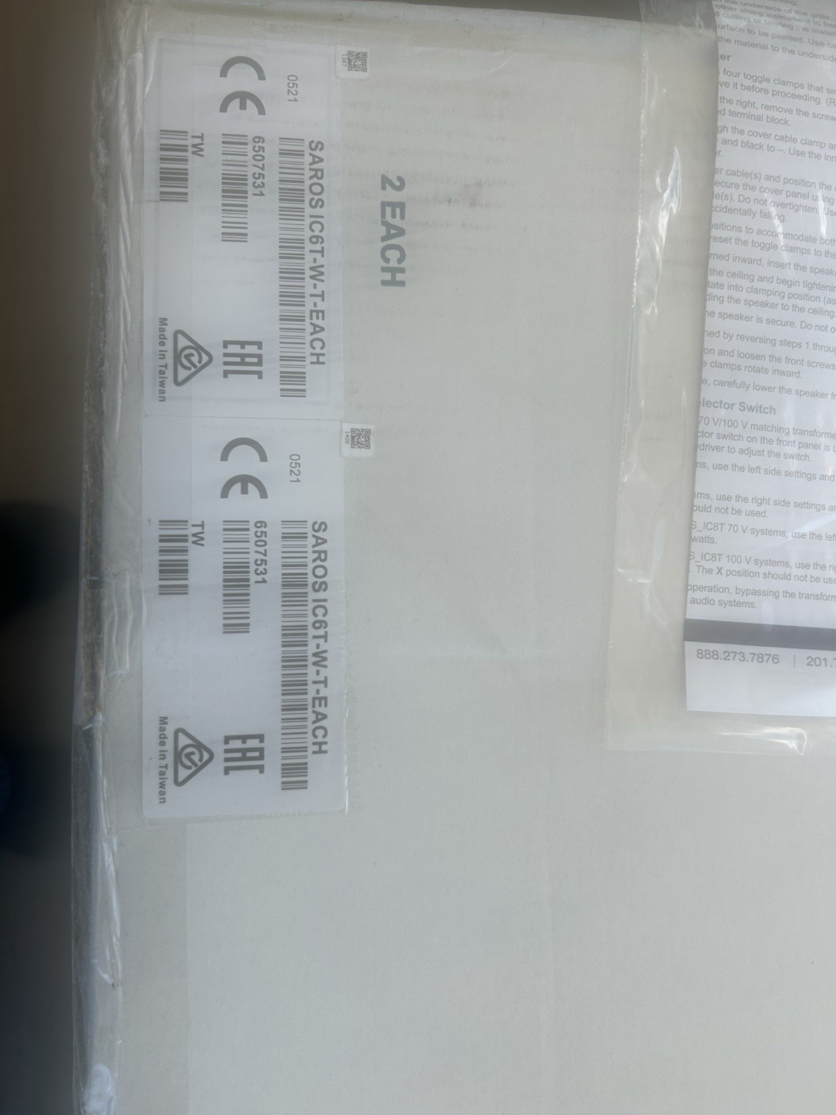 Crestron SAROS IC6T-W-T-EACH