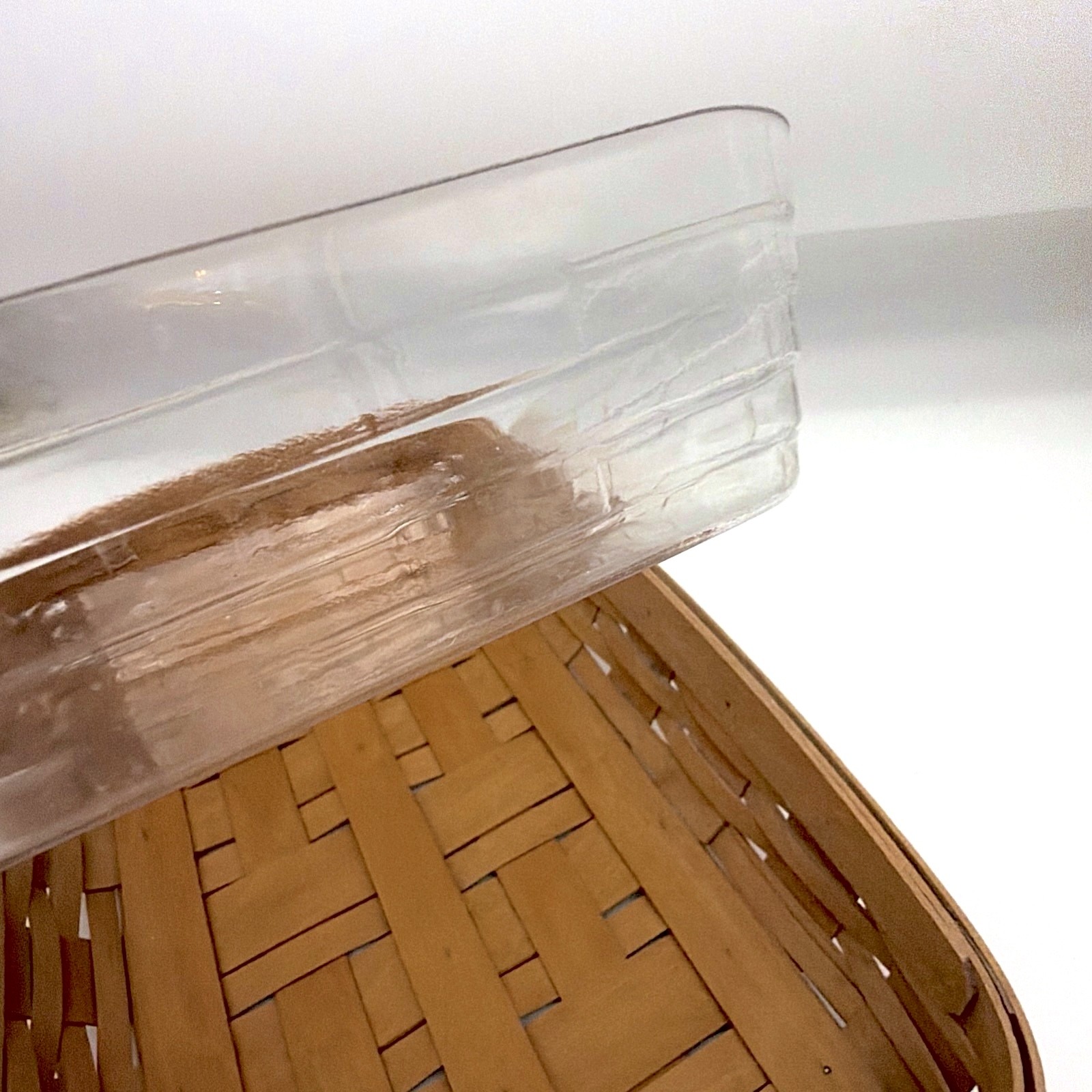 Vtg 1998 Longaberger Rectangular Woven Wood Bread Basket w/ liner