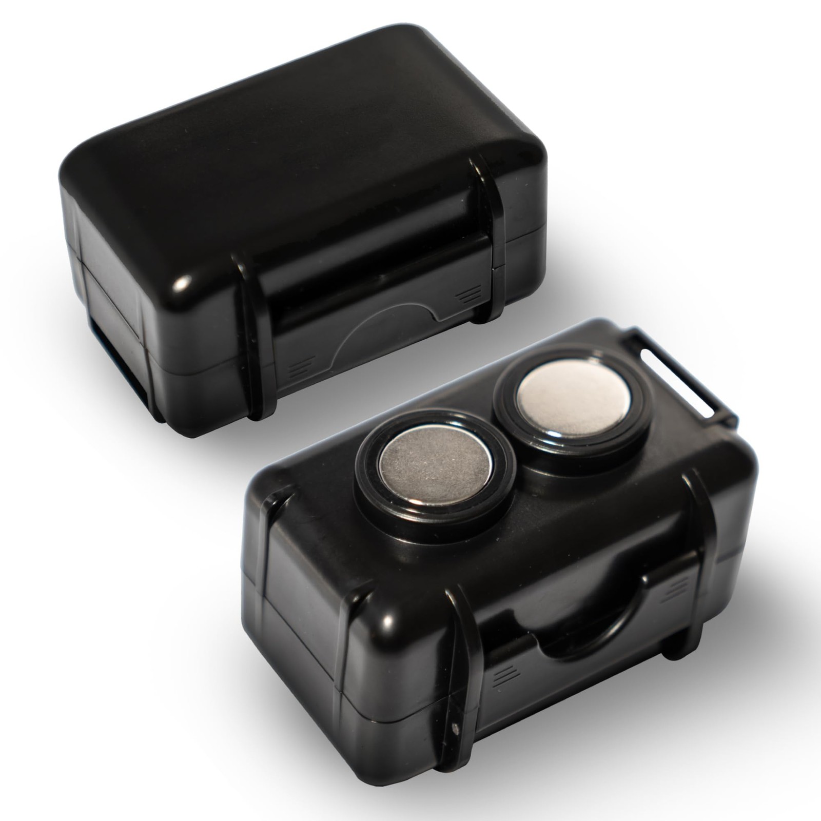 Portable Weatherproof Magnetic Key Box for Valuables GPS Tracker Case Black