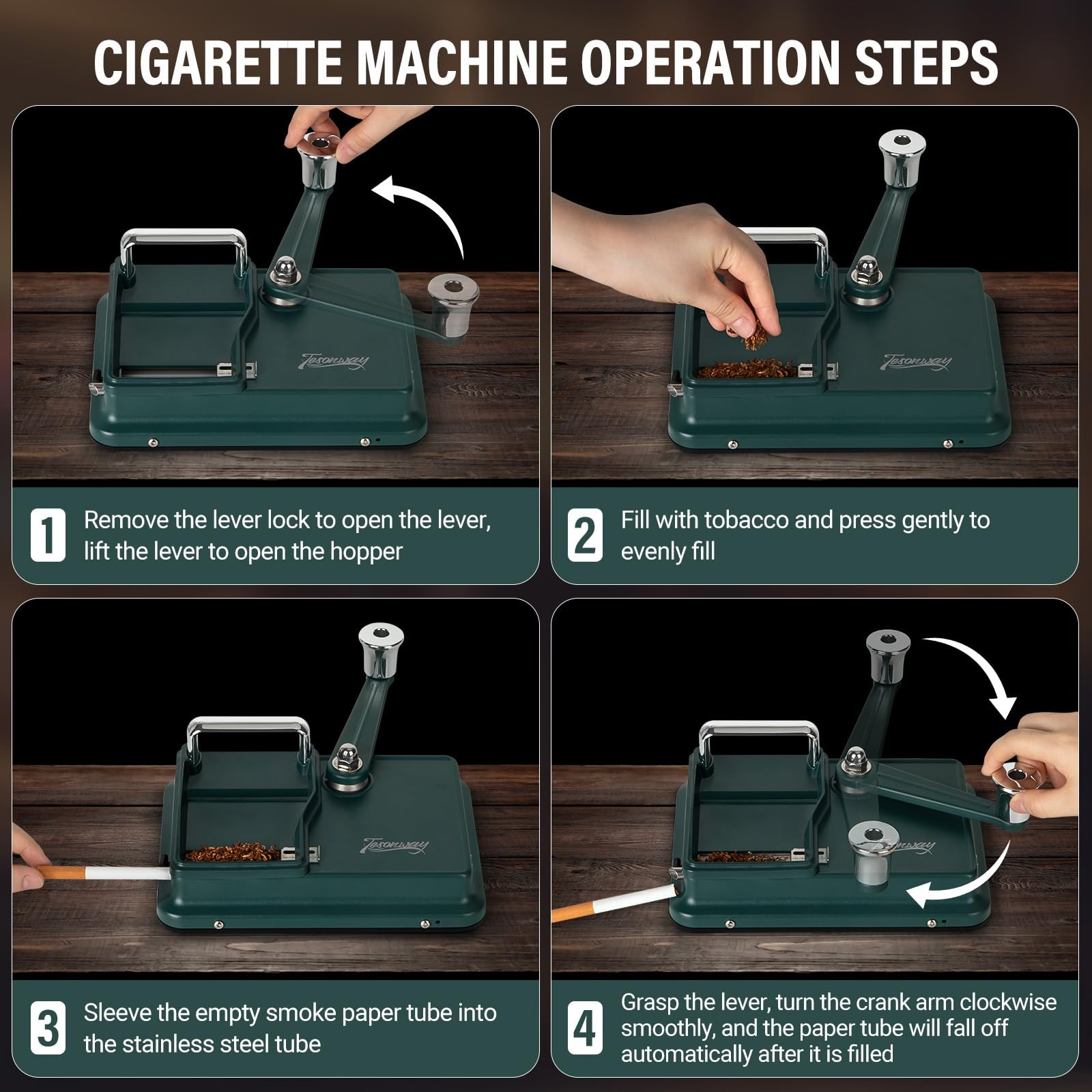 Cigarette Rolling Machine Manual, Cigarette Injector Machine with Cleaning Br...