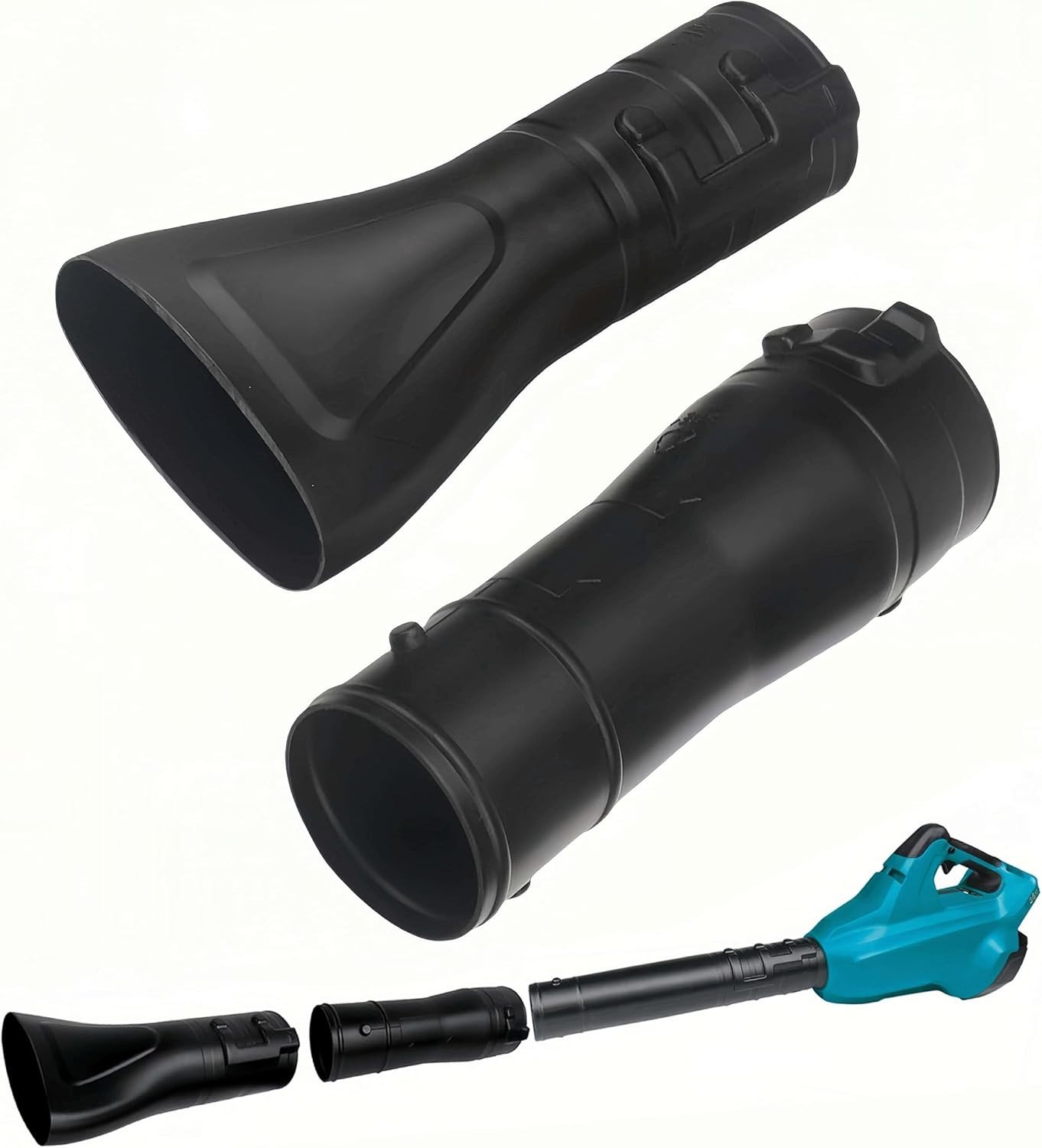 Blower Nozzle Adapter & Flat End Nozzle Kit for Makita XBU02Z/XBU03 Blowers
