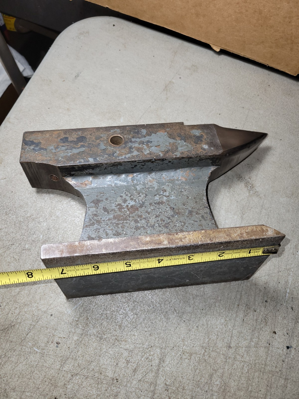 Vintage User/Artisan made bench top anvil 15 pound blacksmithing tool