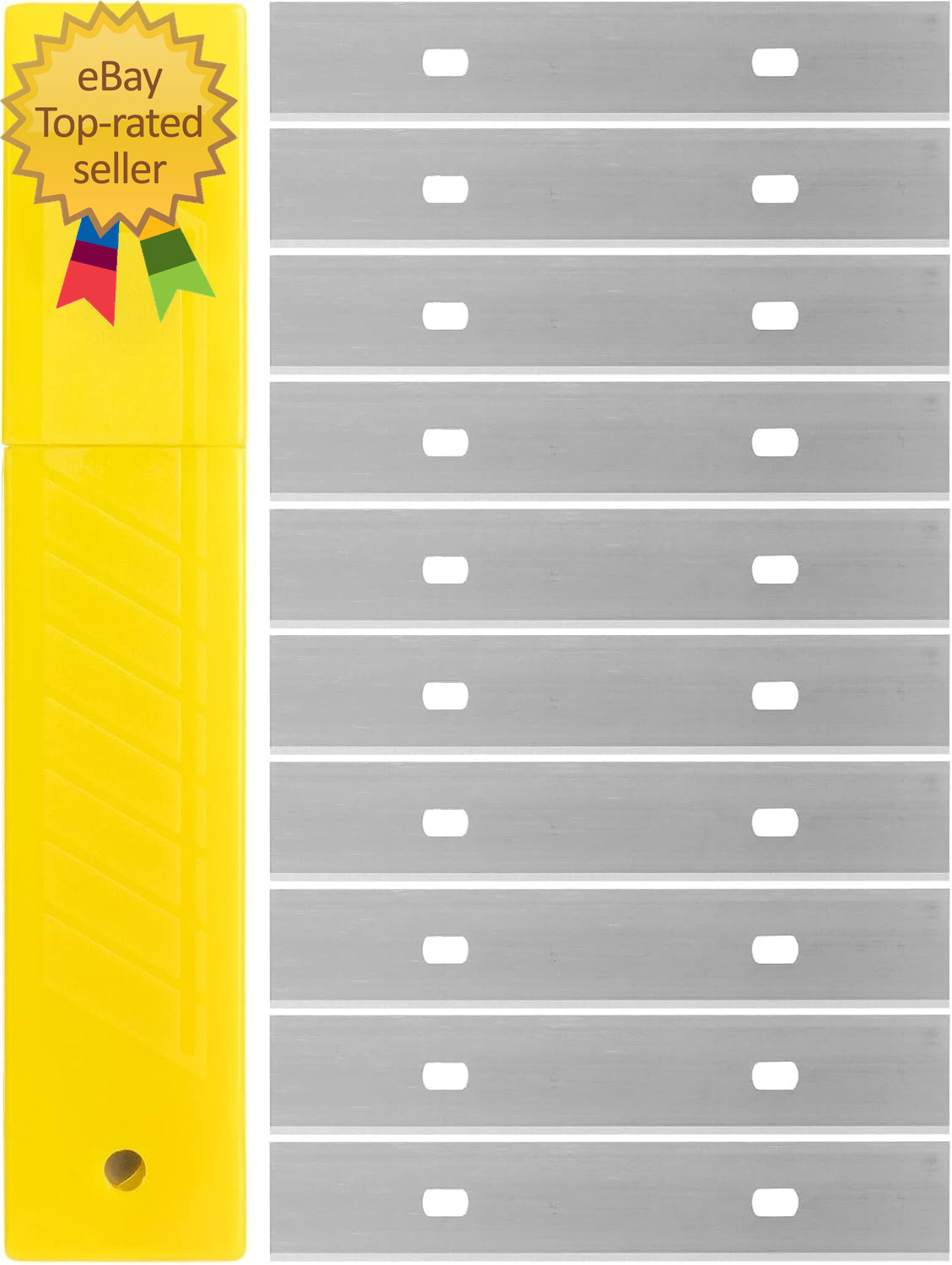 Bates- Replacement Scraper Blades, 4 Inch, 10 Pcs, Scraper Blades, Floor Scrappe