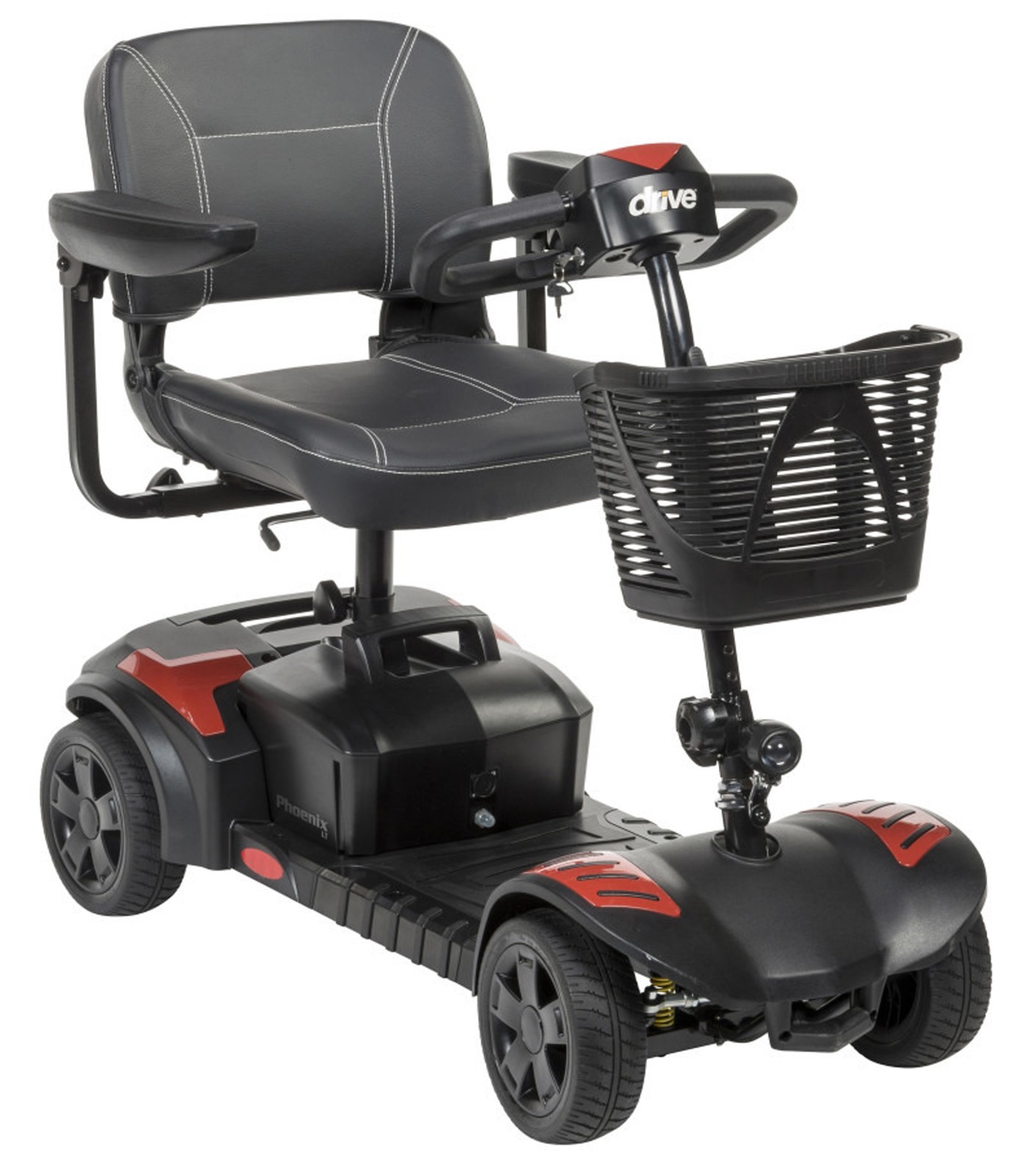 Drive Medical Phoenix LT 4 Wheel Scooter 350 lb Weight Capacity Easy Transport
