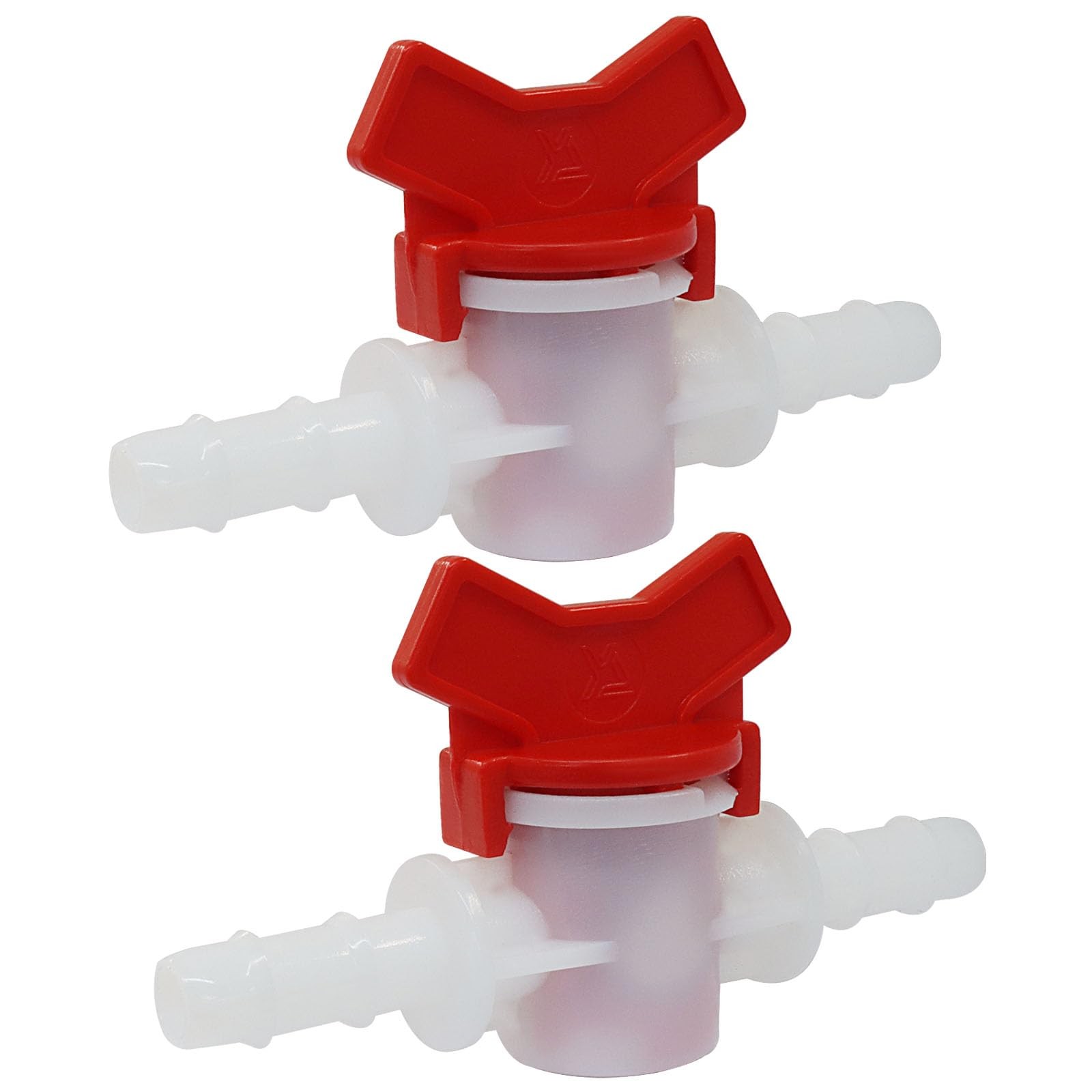 OSVJE 2PCS 3/8" ID in Line Hose Barbed Ball Valve ShutOff Switch Stable Plas