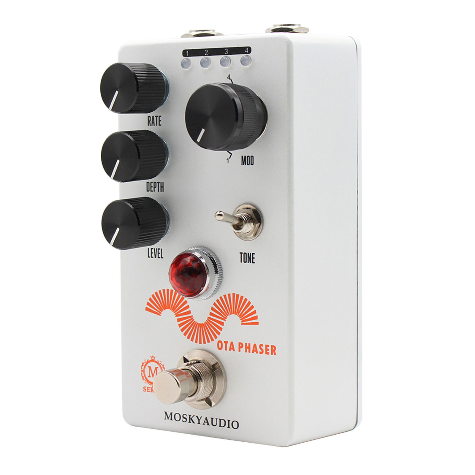 MOSKY Electric Guitar Pedal Effect OTA Phaser 4 Mode Control RATE DEPTH LEVEL