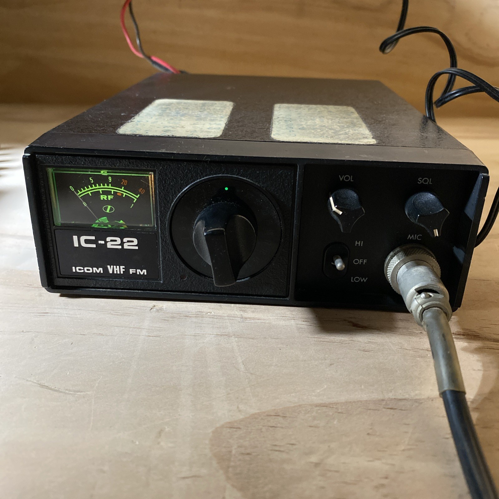 ICOM IC-22A VHF FM Transceiver Radio Mobile Ham Radio / Power On