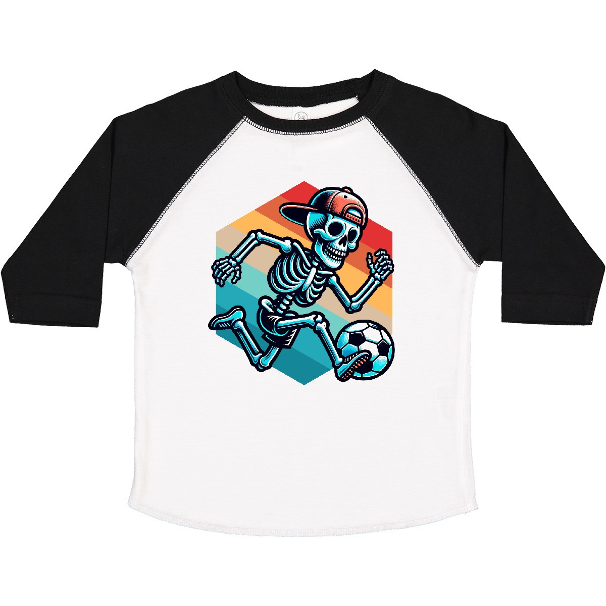 Inktastic Funny Soccer Skeleton Toddler T-Shirt Sunset Ball Apparel Kids Boys