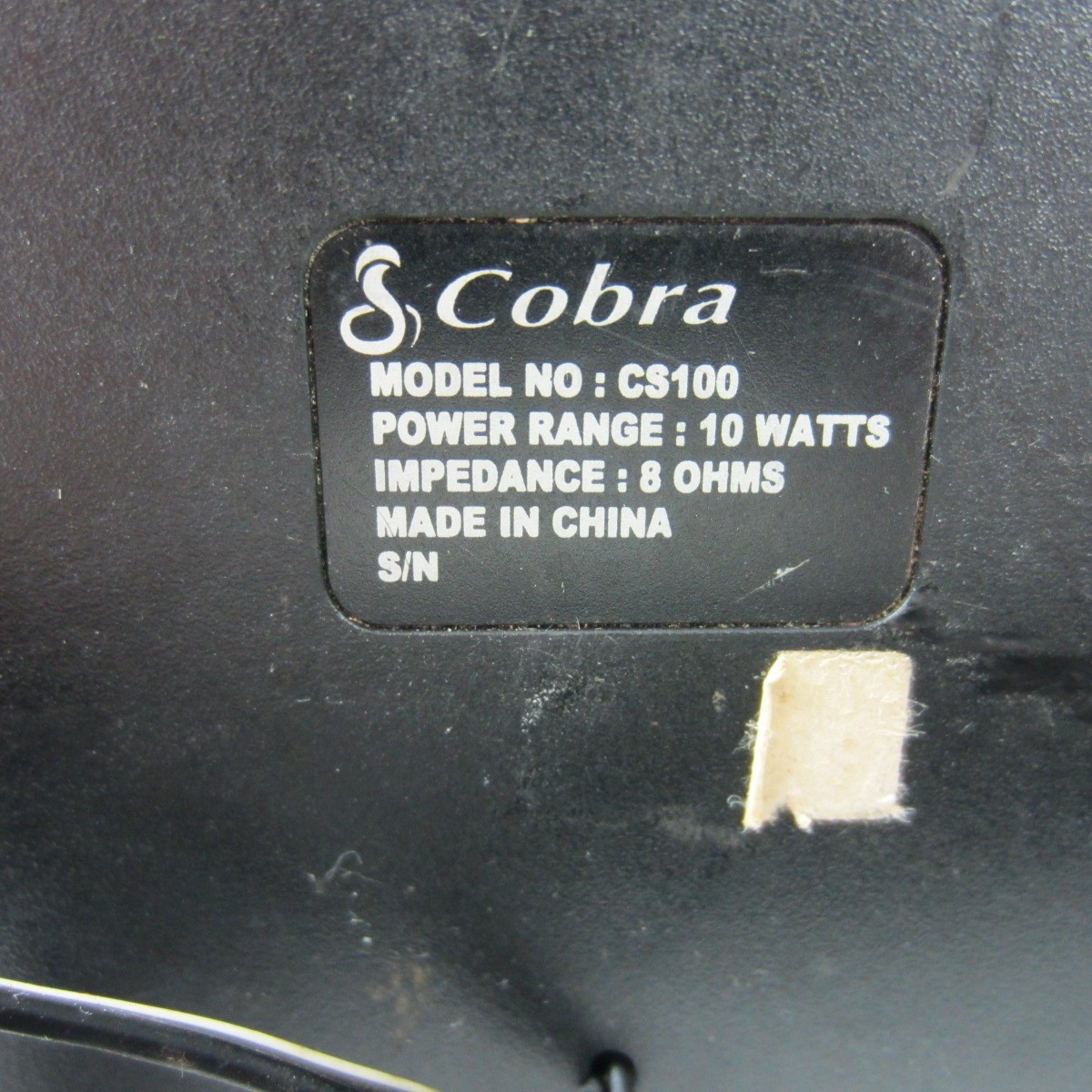 Cobra CS100 External Speaker