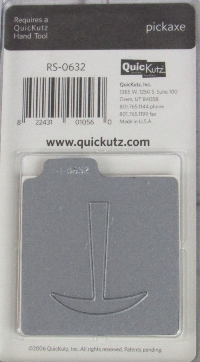 QuicKutz Pickaxe 2x2, 1 Cutting Die Set RS-0632