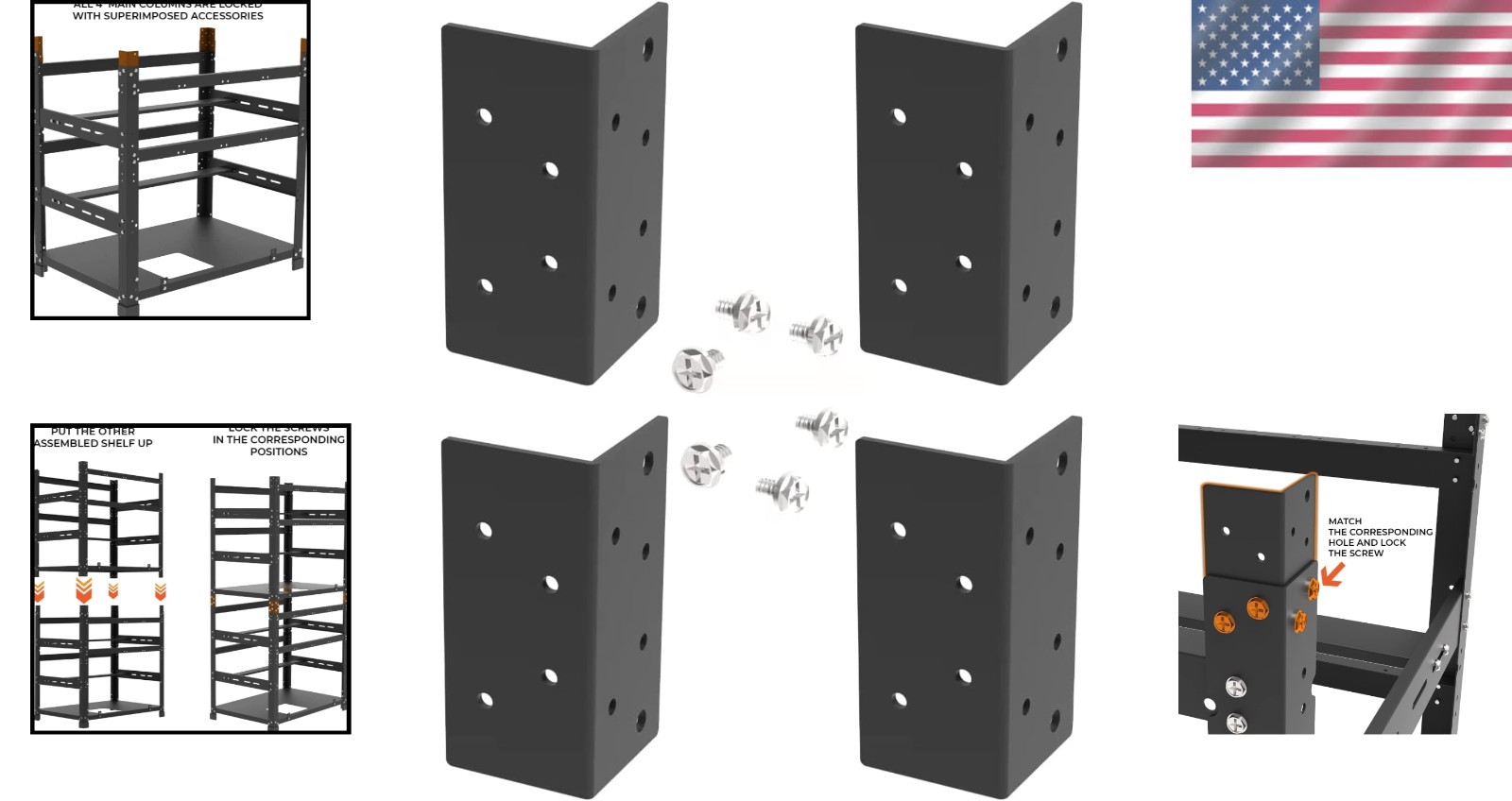 Aluminum GPU Stacking Brackets for 12 GPU Rigs - Enhance Airflow & Stability