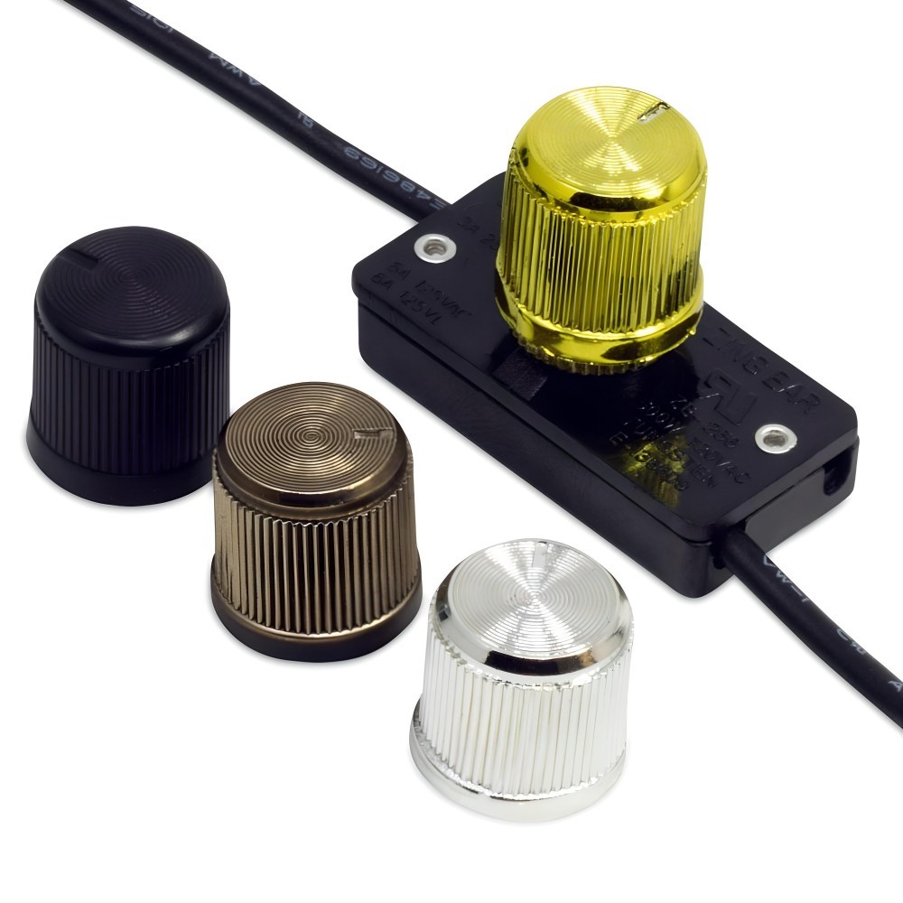 Zing Ear ZE-256 Inline Rotary Dial Light Dimmer Switch For Table Floor Lamp 500W