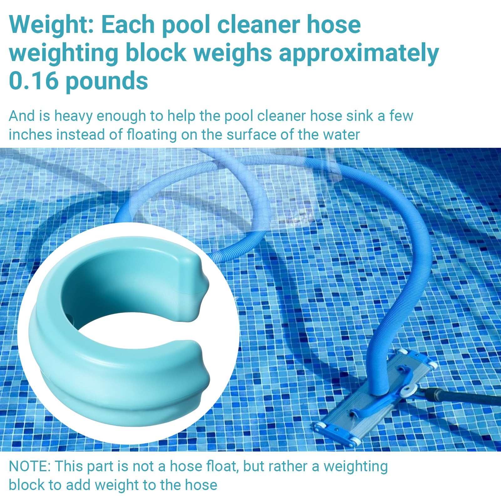 Pool Cleaner Hose Weight, 4 Pack