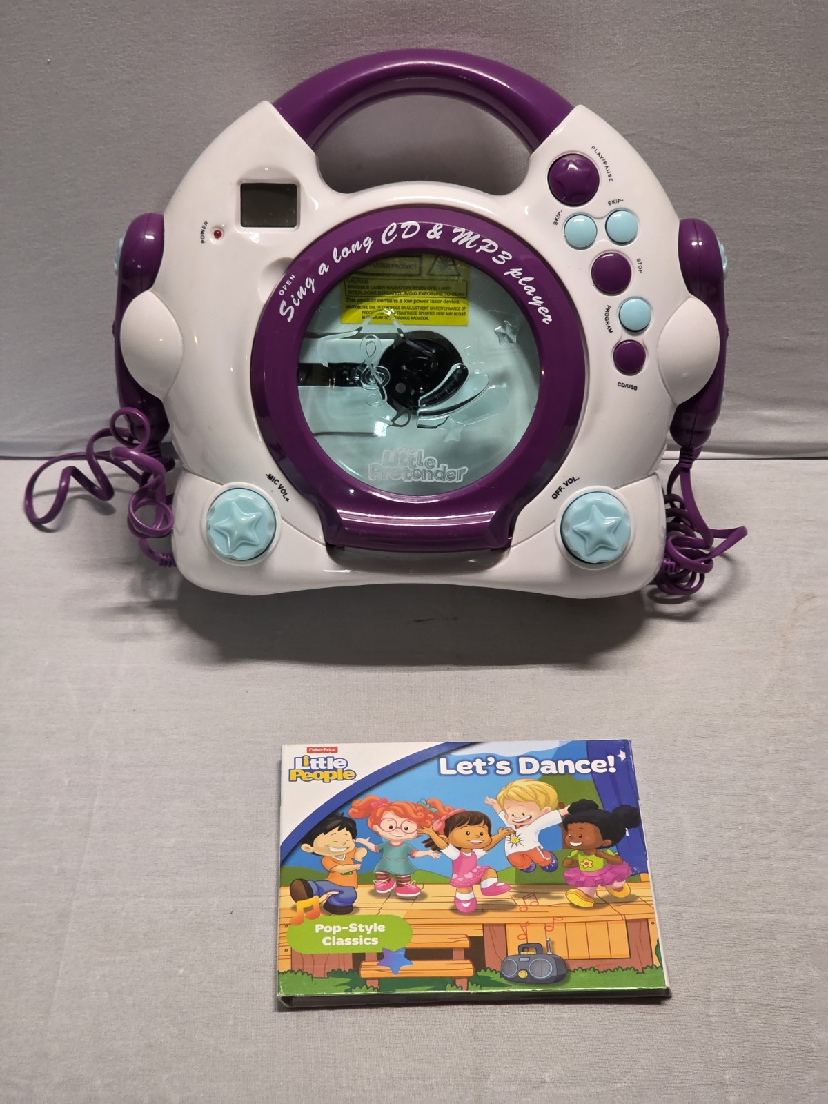 Little Pretender LP-2500 Sing Along CD MP3 Karaoke Player w/ 2 Microphones...
