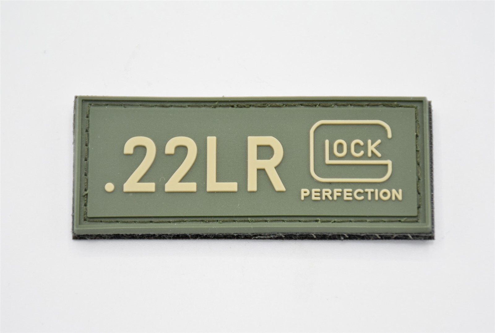 GLOCK PERFECTION GLOCK .22 LR LOGO PATCH HOOK/LOOP BACKING OD GREEN G44 .22 RARE