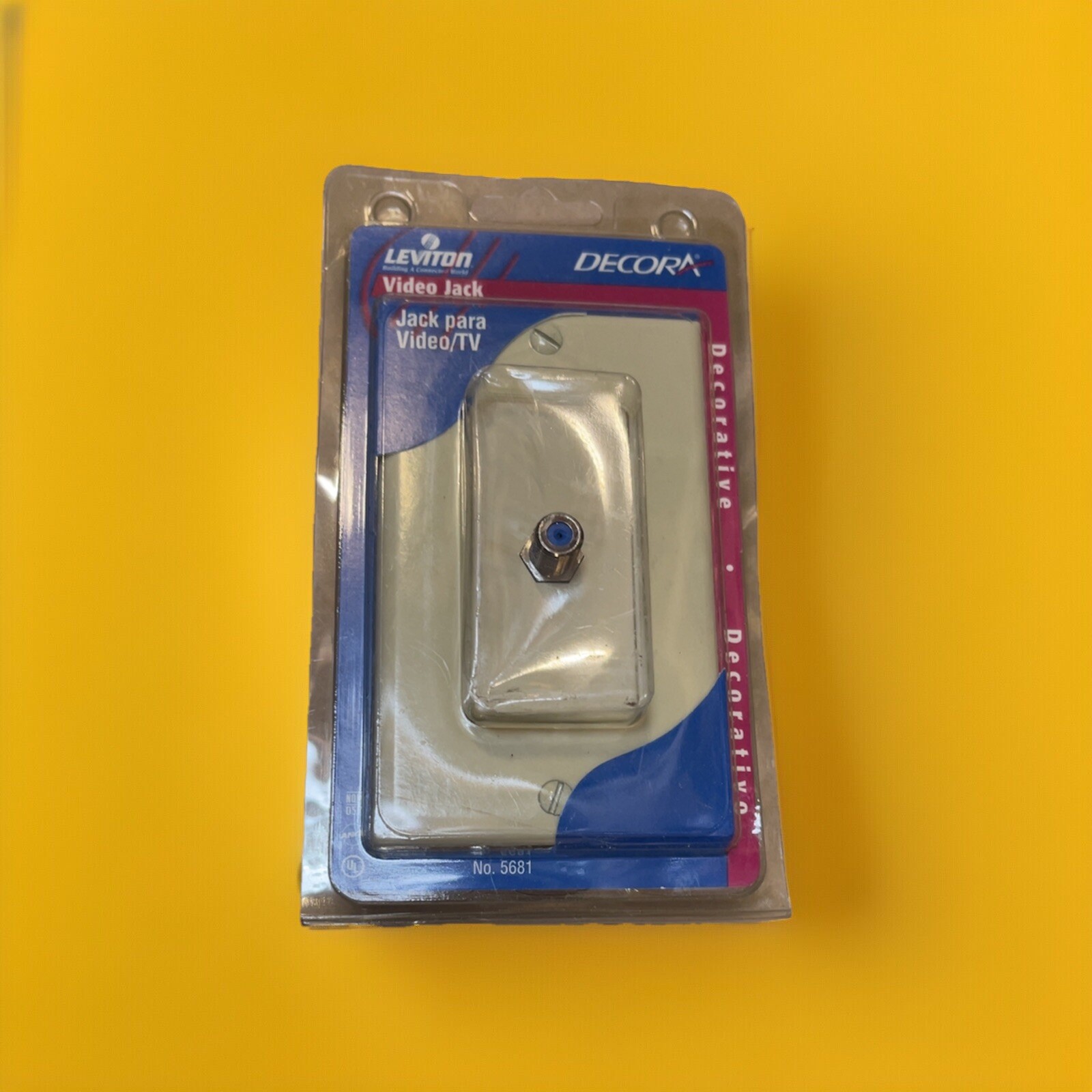 🔥1 Unit ~ Leviton 5681-I Video Jack (Ivory) F-Type Coax Wall Jack Insert🔥