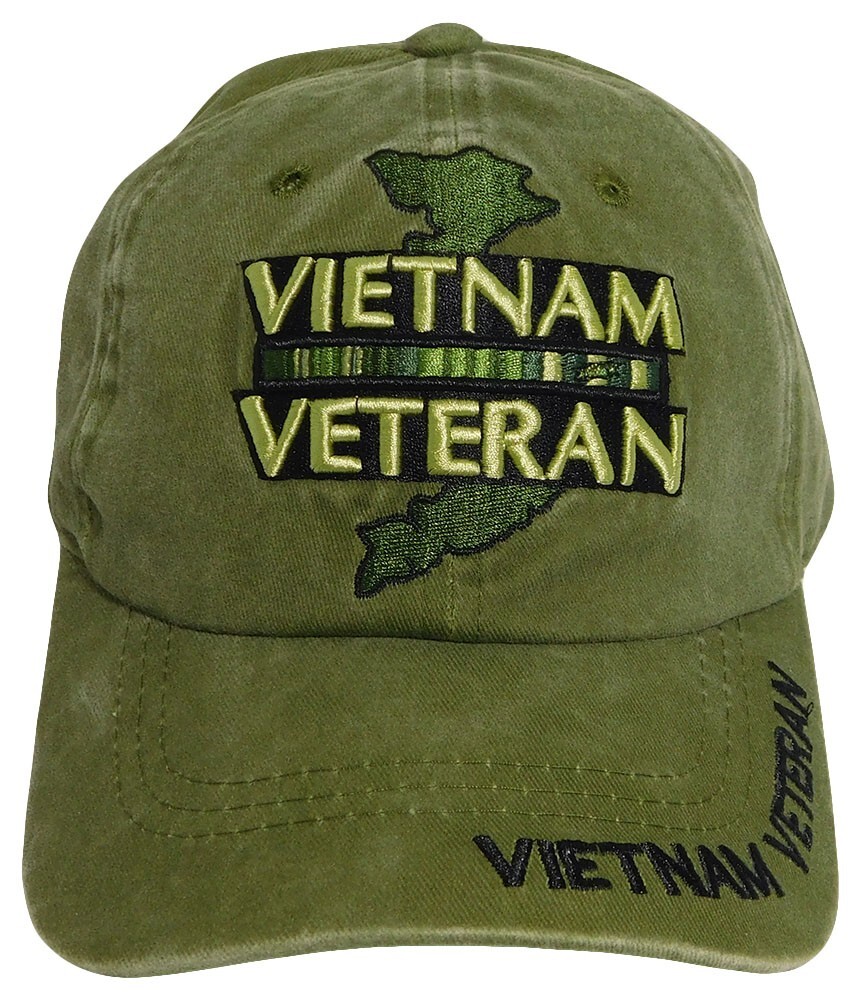 NEW Vietnam Veteran Baseball cap hat. OD Green. 5627.