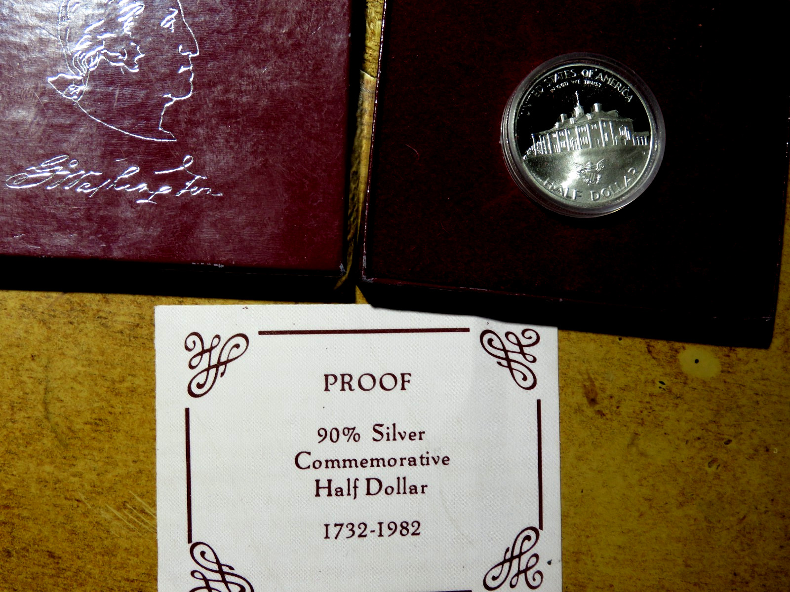 1982-S Washington Proof Silver Half Dollar OGP COA O1