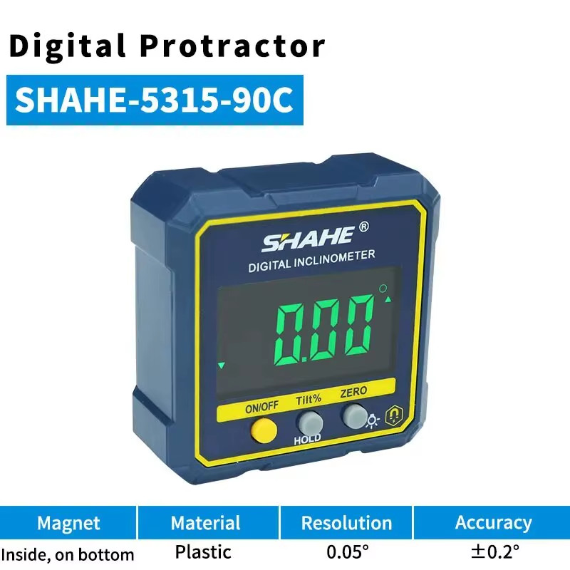 Digital Angle Gauge Magnetic Inclinometer Level Box Protractor with Backlight