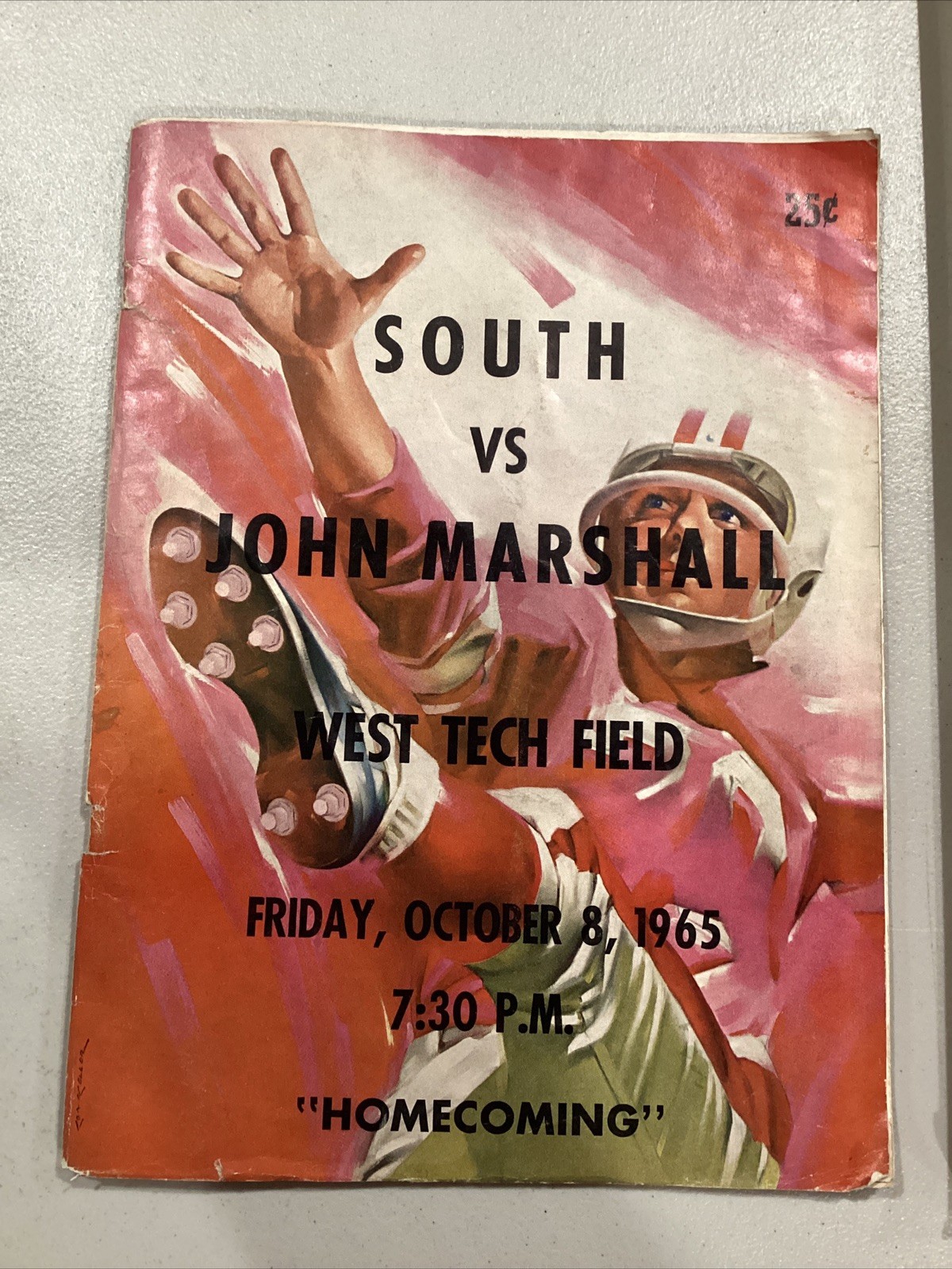 1965 Oct 8 South v John Marshall West Tech Field HS Football Program