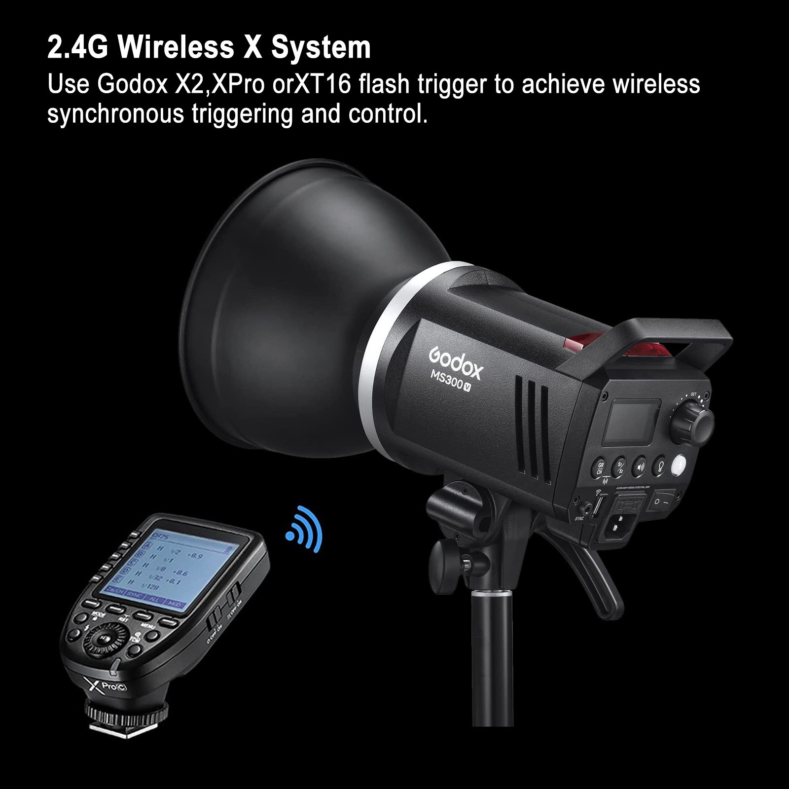 Godox MS300-V MS300V 300W Compact Studio Strobe Flash Light Bowens Mount Flashes