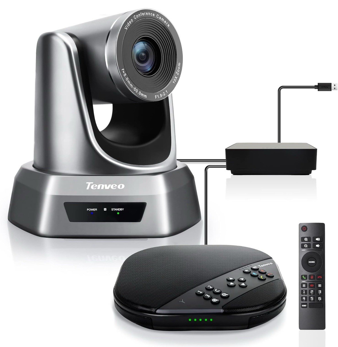 Tenveo PTZ Conference Camera VA3000 & Conference Microphone 6m Radius, 10x Zoom, 1080p