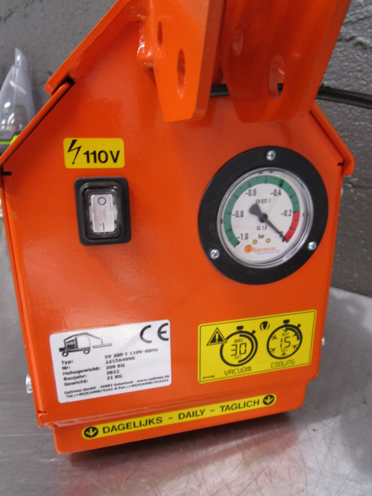 New Optimas SV200E Pave Tool Suction Device (Missing Parts) High Flow 200E