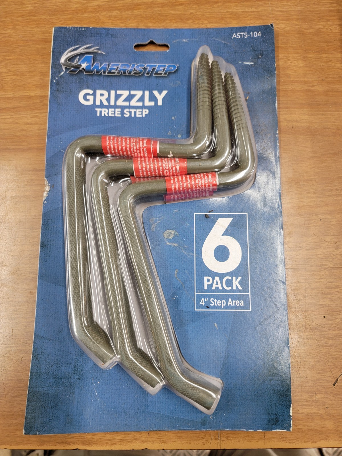 AMERISTEP GRIZZLY TREE STEP, 6-Pack, 4" Step Area, 300 Lb Weight Limit