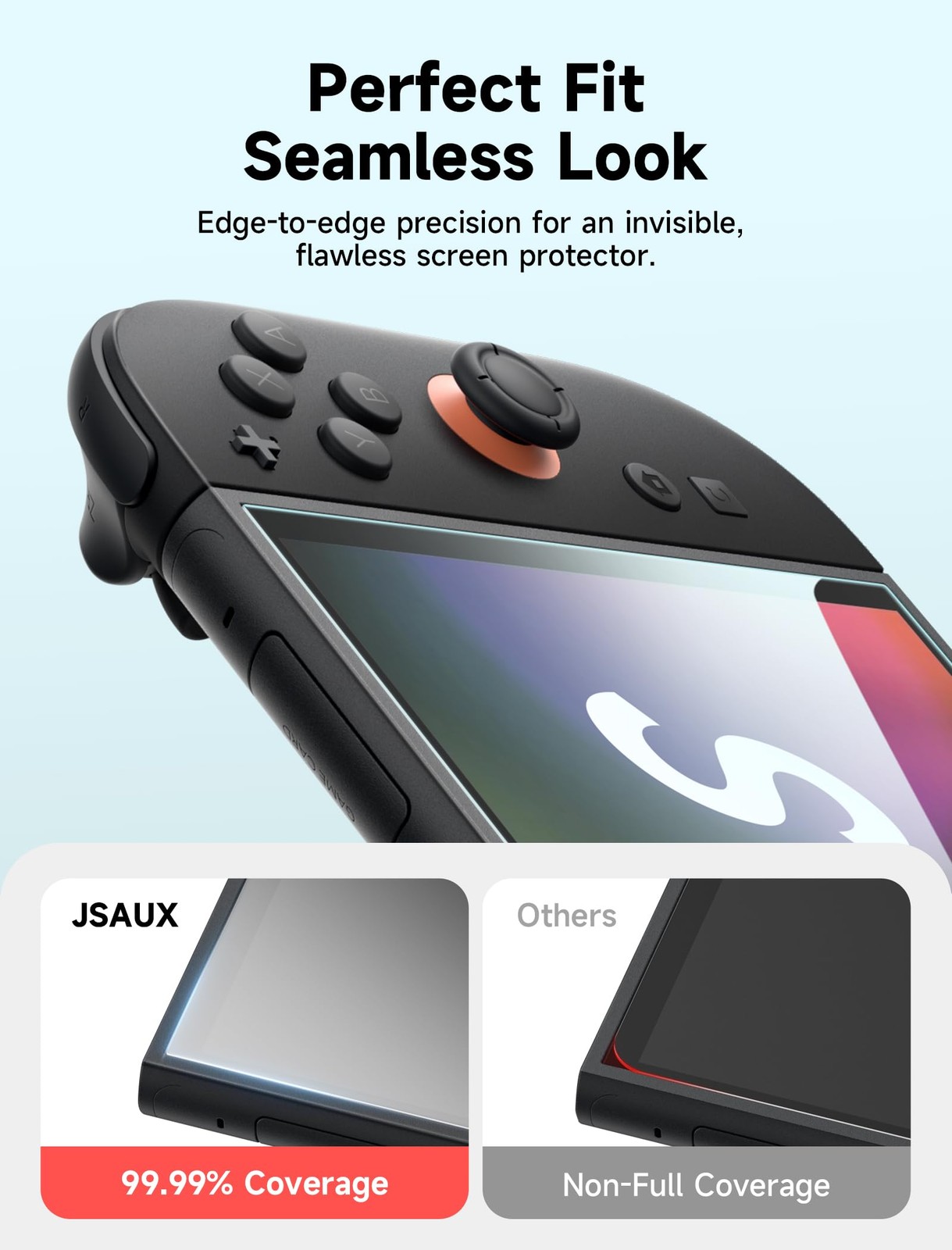 JSAUX 3-Pack Tempered Glass Screen Protector for Nintendo Switch 2 2025 Easy ...