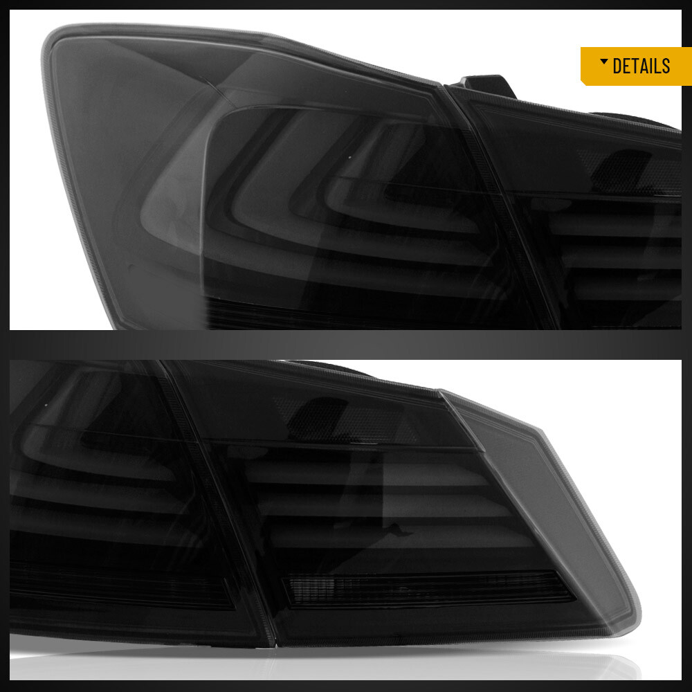 LED Tail light Fit 2013-2017 Honda Accord w/Sequential Turn sig SMOKED Assembly