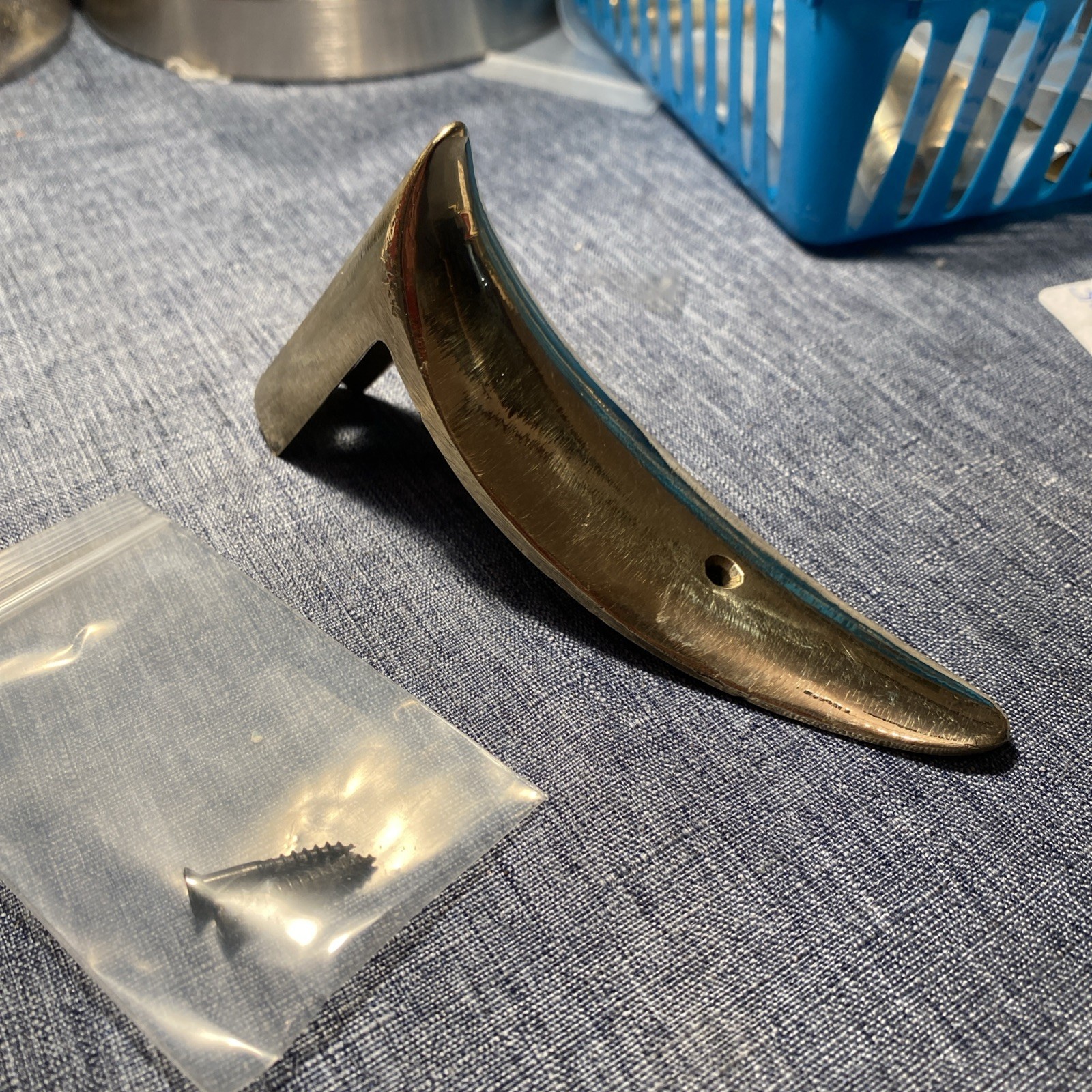 #55 Traditions, CVA 45 & 50 Cal Kentucky Brass Butt Plate with Screws (Unused)