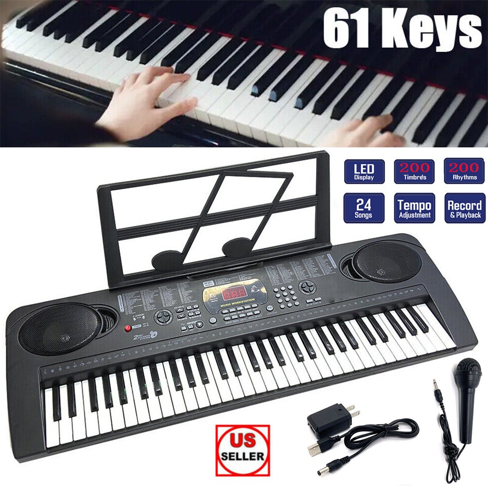 piano keyboard for kids 61 key electric digital music keyboard for beginner+ Mic