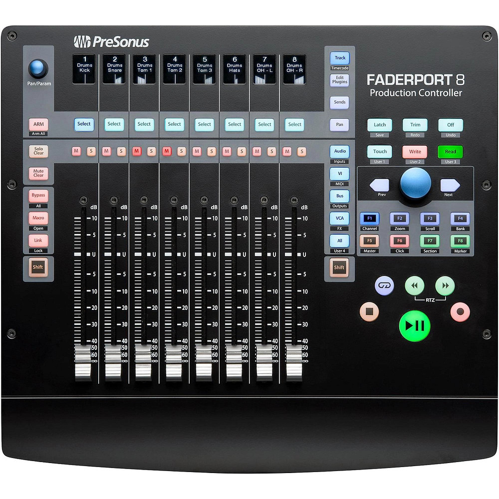 PreSonus FaderPort 8 DAW Controller 8Channel Motorized Faders Studio One Pro 7
