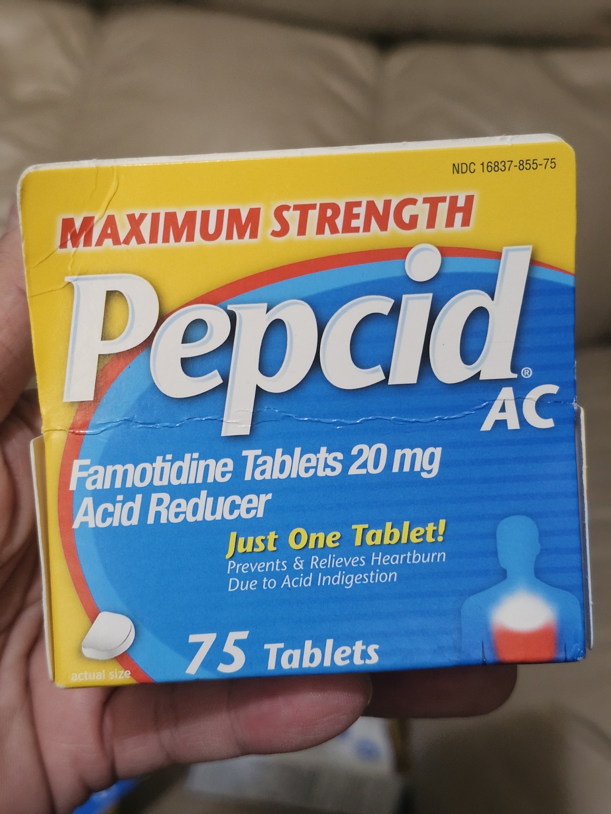 Pepcid AC MAXIMUM STRENGTH 75 CT Acid Reducer NEW SEALED EXP 03/28 FREE SHIPPING