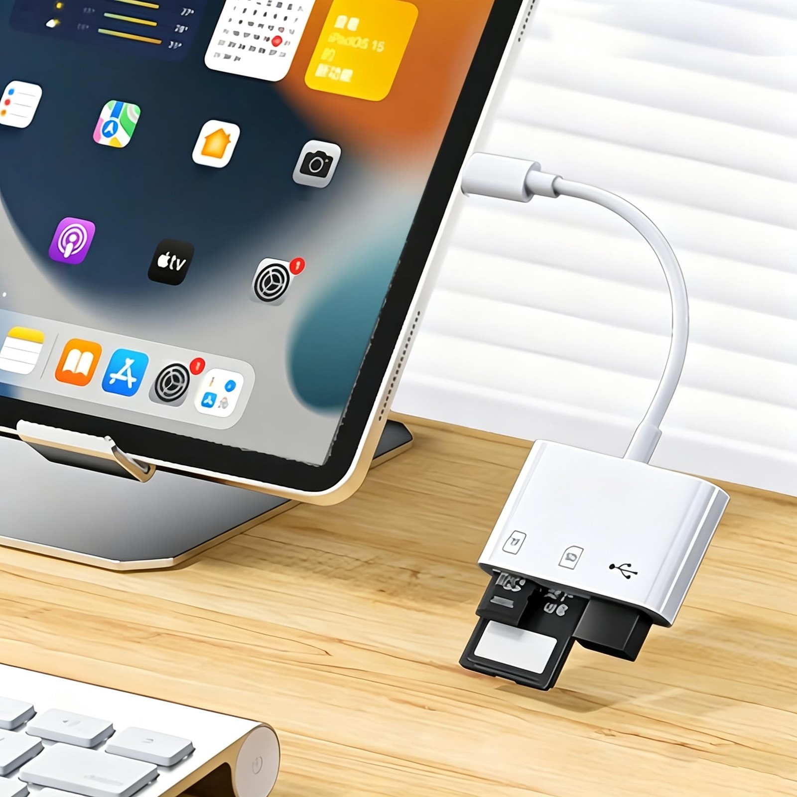 USB C SD/TF Card Reader - 3 in 1 Type C to TF/SD/USB Disk Reader Adapter