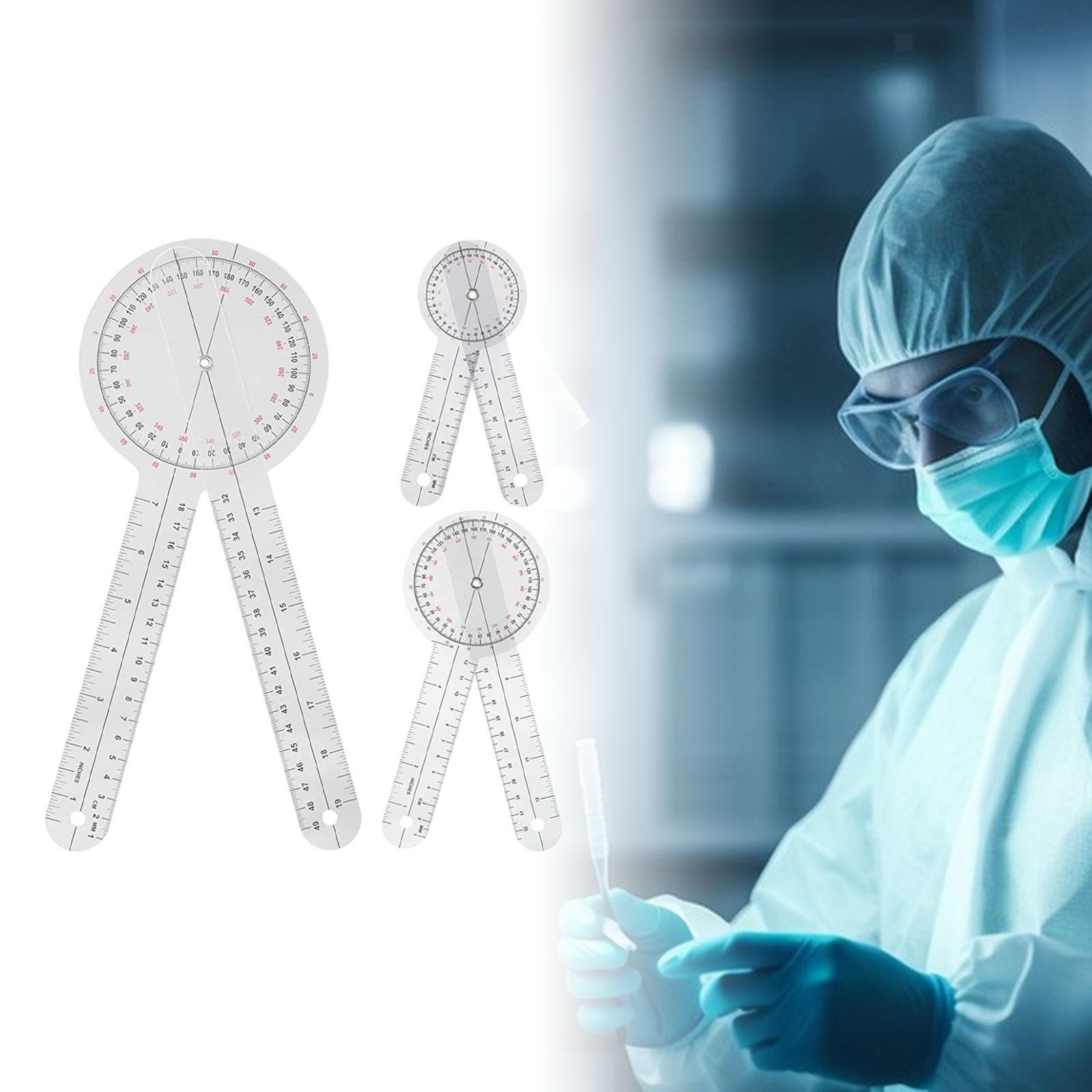 3Pcs Medical Spinal Angle Ruler Goniometer Measuring Ruler Ruler Physical Angle