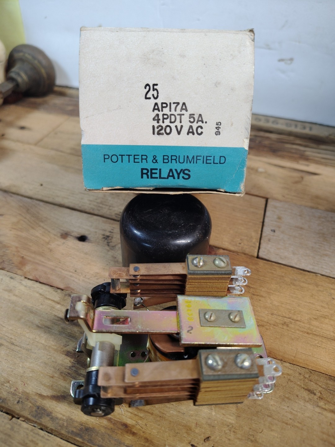 Potter & Brumfield AP17A 120V 50/60Hz 4PDT 5A Relay Vtg USA Made Free Shipping
